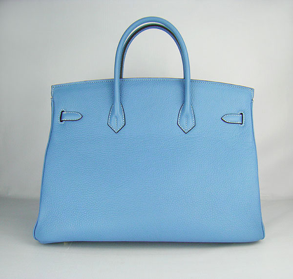 Replica Hermes Birkin 40CM Togo Bag Light Blue 6099 Online
